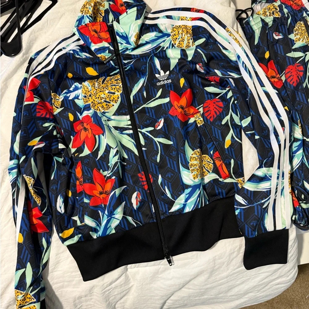 Adidas Multicolor Floral Jacket - Picture 2 of 3